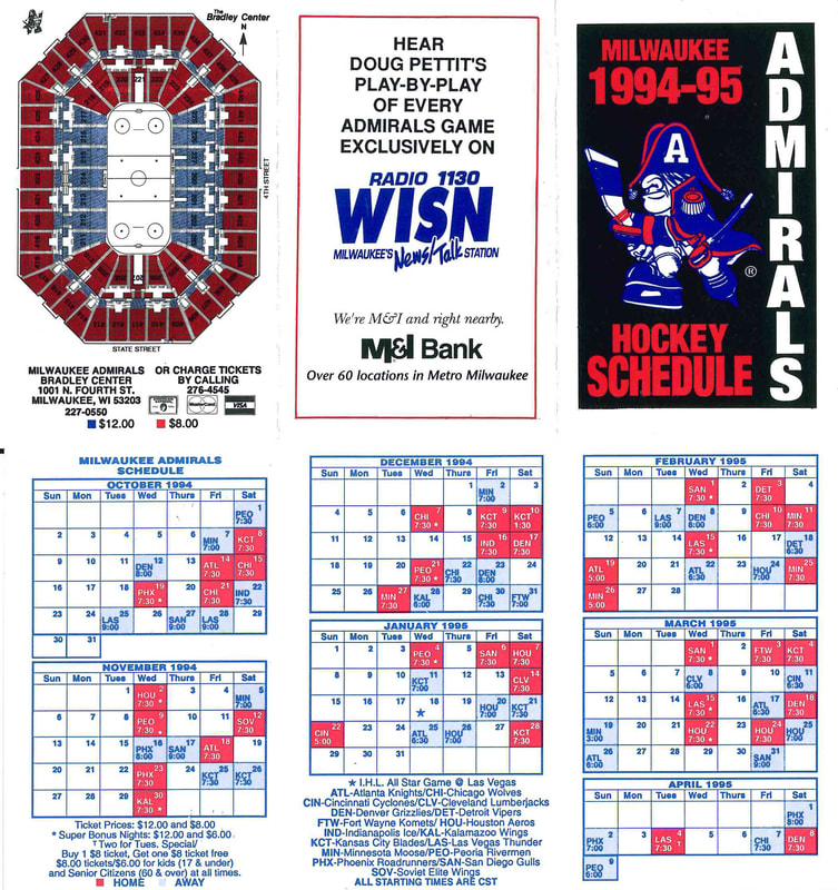 1994-95 Jim Hrivnak Milwaukee Admirals Game Worn Jersey – “50-Year IHL  Anniversary”