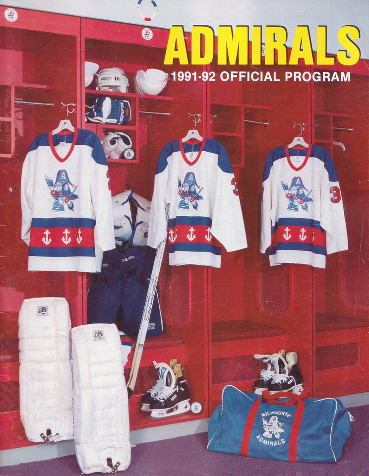 1994-95 Jim Hrivnak Milwaukee Admirals Game Worn Jersey – “50-Year IHL  Anniversary”